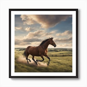 Horse Galloping Art Print