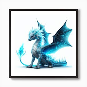 Blue Eternal Dragon Art Print