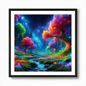 Psychedelic Forest Art Print