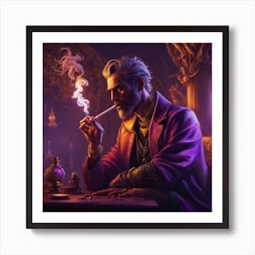 Man Smoking A Cigarette Art Print