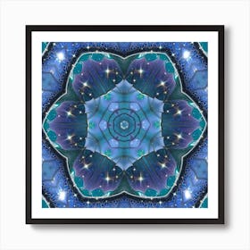 Blue Mandala 1 Art Print