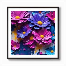 Colorful Flowers 30 Art Print