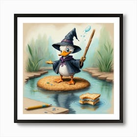 Duck In A Hat 17 Art Print