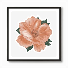 Peach Flower Art Print