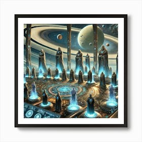 A Highly Detailed Science Fiction Illustration Sho Converted 1 Art Print