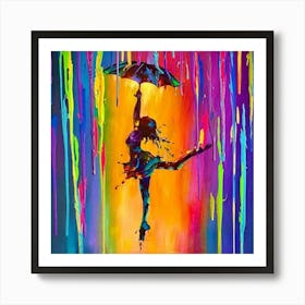 Dancer In The Rain 1 Art Print