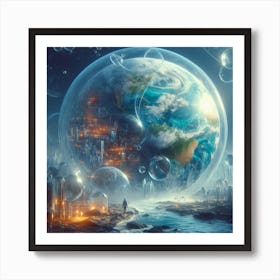 Earth In Space 12 Art Print