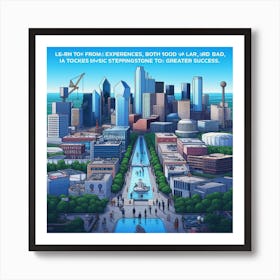 Cityscape Of Houston Art Print