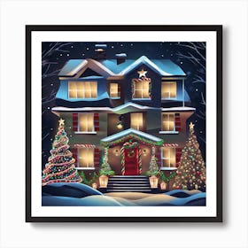 Christmas House 18 Art Print