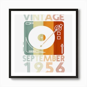 September 1956 66th Bday Gift Vintage Retro 66 Years Old Art Print