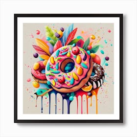 Donuts are an American-origin dessert Watercolor 3 Art Print