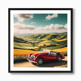 Classic Car In The Countryside 1 Art Print