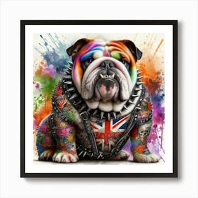 British Bulldog Punk 1 Art Print