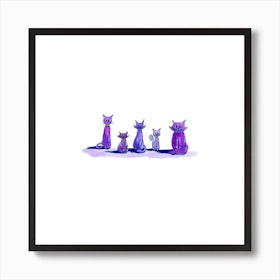 Purple Cats Art Print