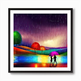 Rainy Night Art Print