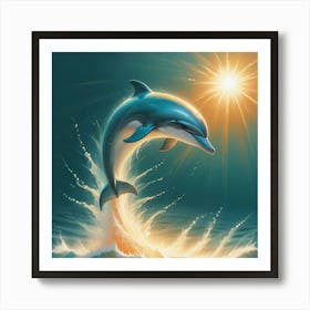 Dolphin Jumping 6 Art Print