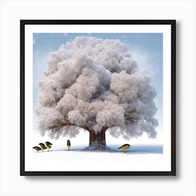 Snowy Tree Art Print