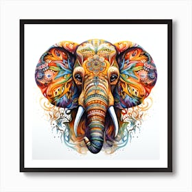 Elephant Series Artjuice By Csaba Fikker 041 Art Print