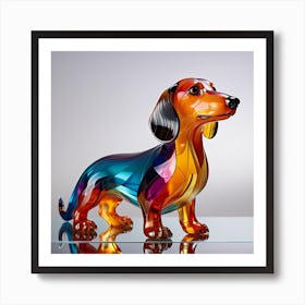 Glass Dachshund Art Print