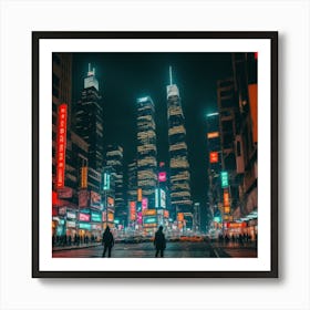 City At Night Art Print