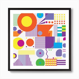 Abstract Geometric Pattern 1 Art Print