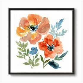 Watercolor Flower Painting 1 Art Print