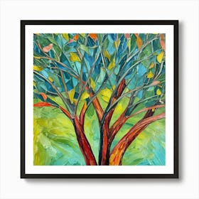 Olive tree abstract Art Print