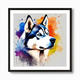 Siberian Husky, National Pet Day! Art Print