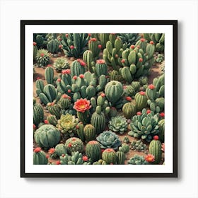 Cactus Garden 3 Art Print