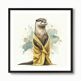 Otter Bathroom Animal 2 Art Print