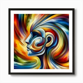 Abstract portrait 1 Art Print