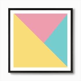 Modern Yellow And Blue Abstract Art Print
