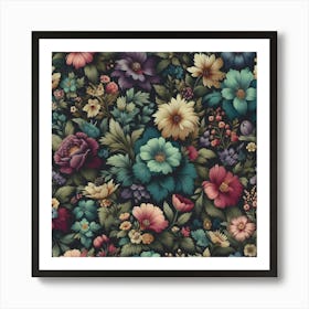 Floral Wallpaper 14 Art Print