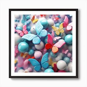 Colorful Butterflies 16 Art Print