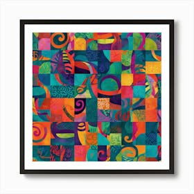 Abstract Swirls 1 Art Print