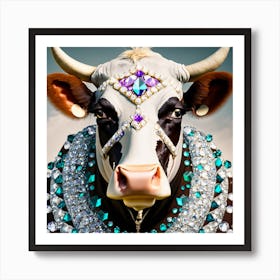 Luxury Cow Art Print