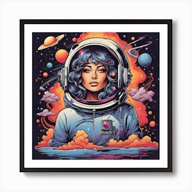 Space Girl 2 Art Print