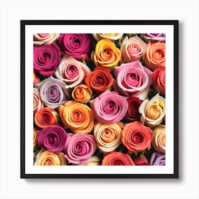 Colorful Roses Background 51 Art Print