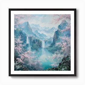Oneeline42 Beautiful Horizon Revealing A Magical Valley With 2 Art Print