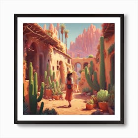 Cactus Village Art Print