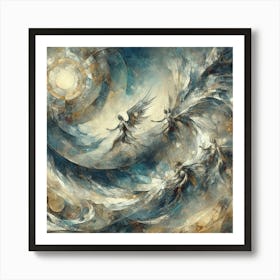 Angels In The Sky 1 Art Print