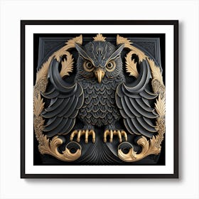 Golden Owl Art Print