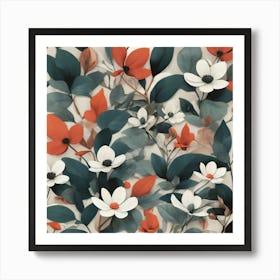 Abstract Floral Pattern Art Print