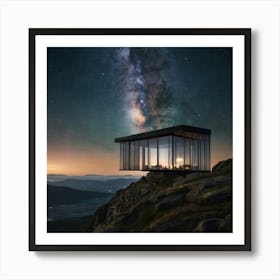 Glass House In The Mountains Art Print