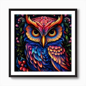 Colorful Owl 5 Art Print