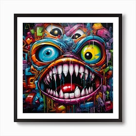 Monster Graffiti Art Art Print