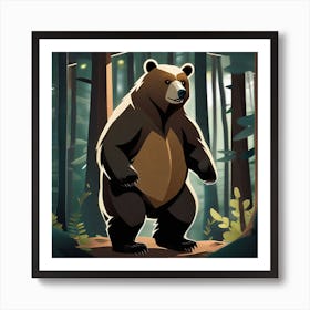 Bear In The Forest 4 Art Print