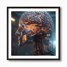 Cyborg Head 62 Art Print