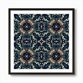 Decorative background made from small squares. 5 Art Print