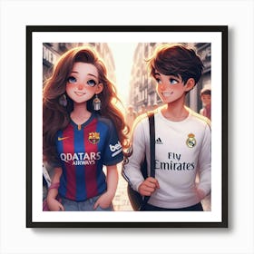 Barcelona And Madrid Art Print